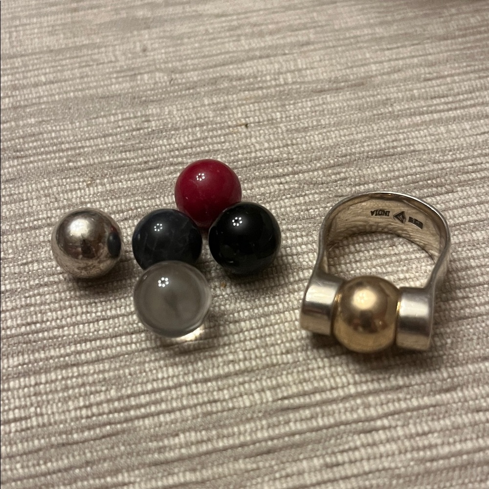 Silpada Silver and Gold Interchangeable Ring Set